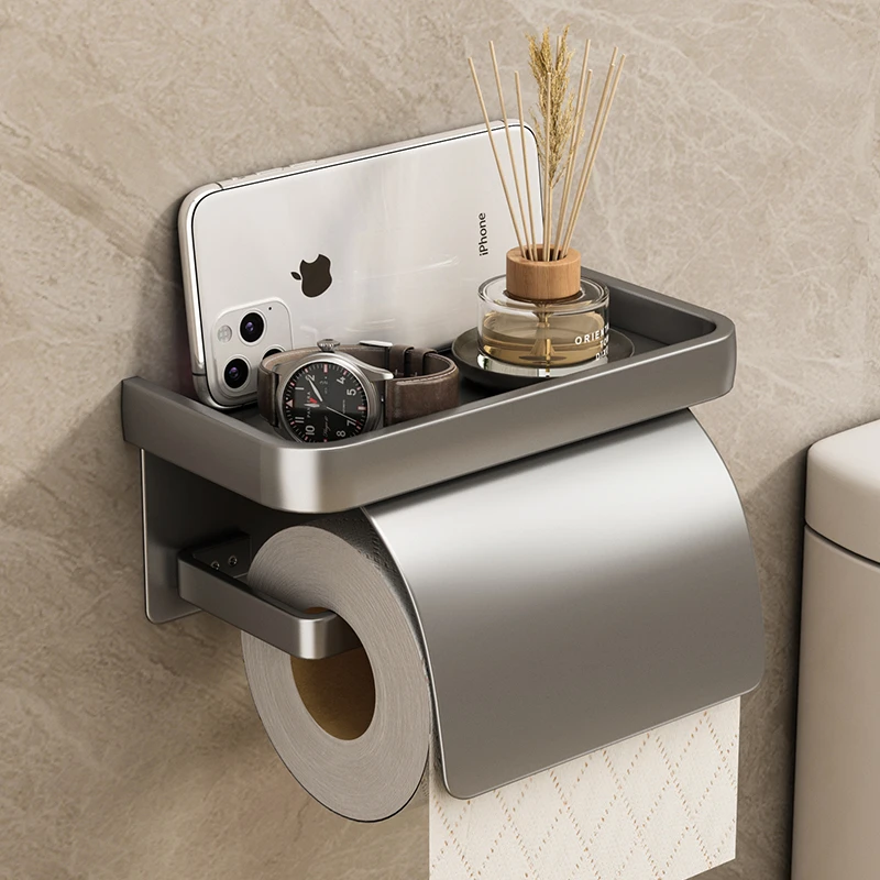 卫生间纸巾盒置物架壁挂式抽纸盒浴室免打孔厕纸架家用厕所卷纸架