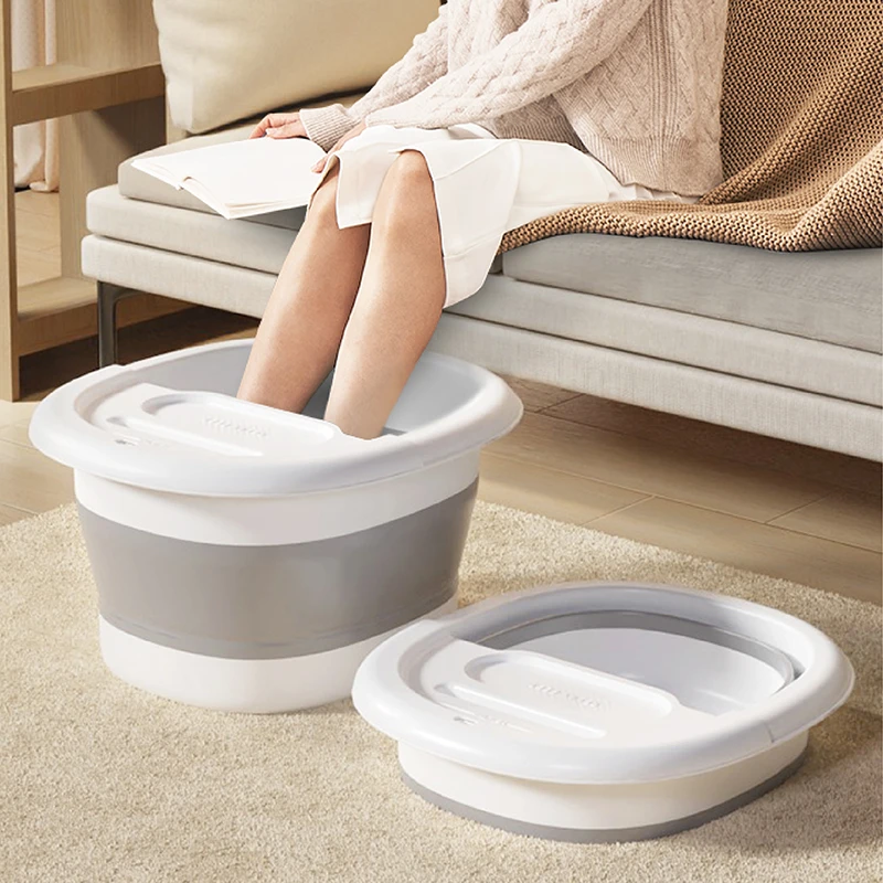 优勤泡脚桶可折叠大号带盖保温家用足浴按摩小腿便携式养生洗脚盆