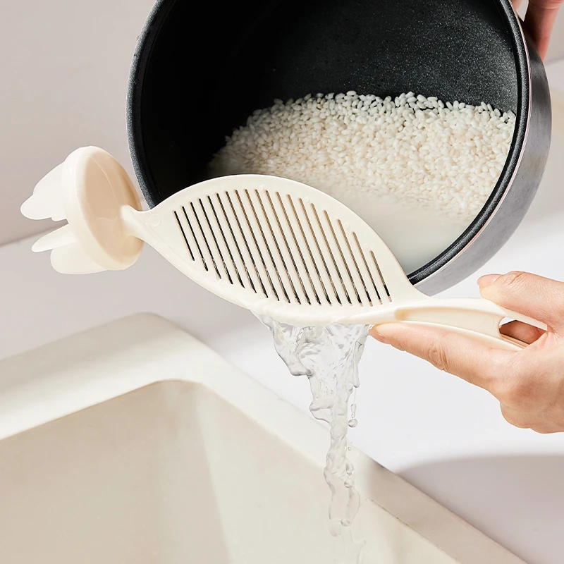 淘米神器食品级洗米沥水挡板量杯过滤器漏勺厨房洗米筛滤网