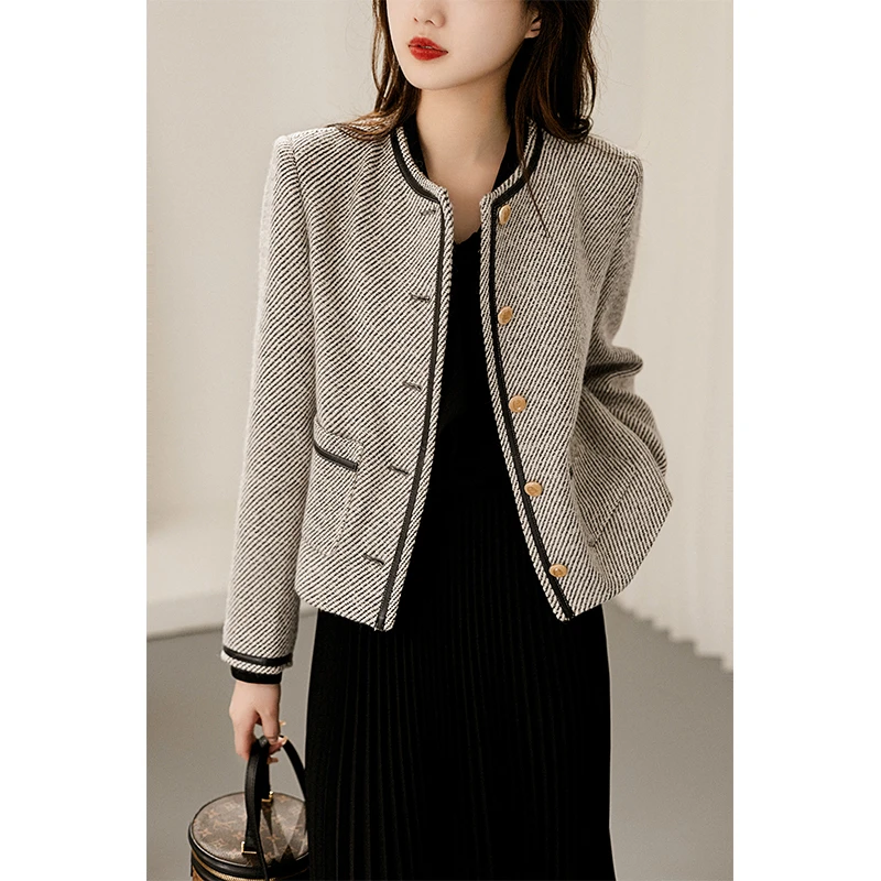 高档小香风外套女2025春秋新款高级感时尚洋气女装小个子短款上衣