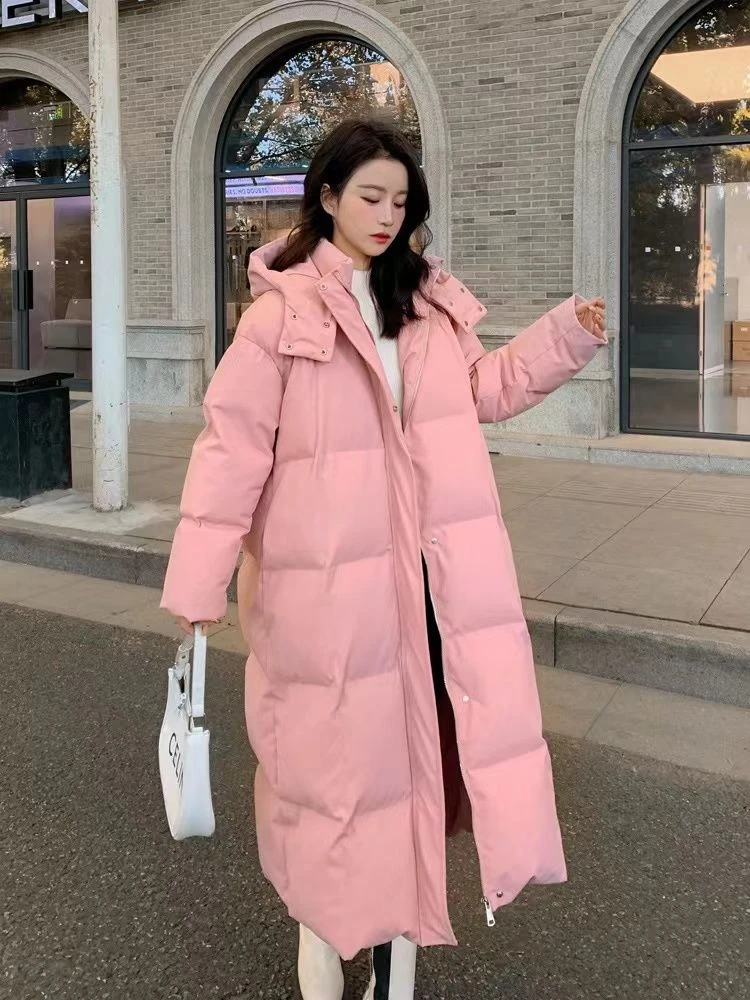 雪中飞绒服棉衣女oversize面包服羽绒服冬季外套长款加厚棉袄20