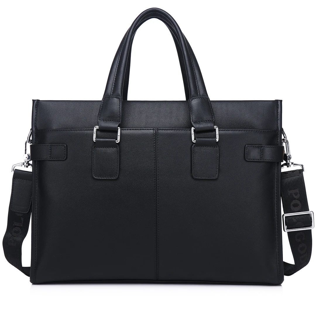 高档轻奢男士商务公文包真皮手提包质感简约肩包百搭潮流商务包