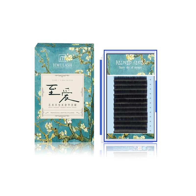 山茶花睫毛嫁接日式泰式款一秒开花天鹅绒单根多取圆毛美睫店专用