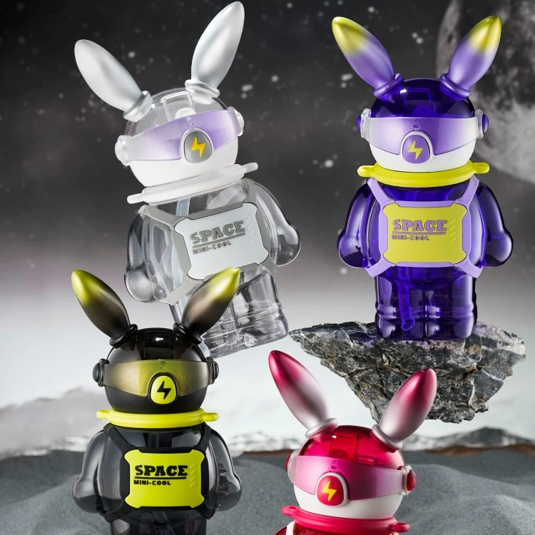 【省钱哥瑕疵样品】创意潮玩闪电兔吸管杯高颜值奶瓶级tritan大容量