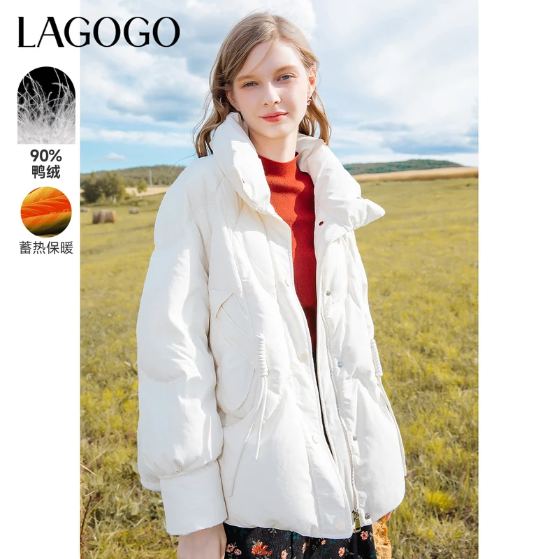 【陈大可】Lagogo新款防风立领设计感羽绒服女MCYY339G40