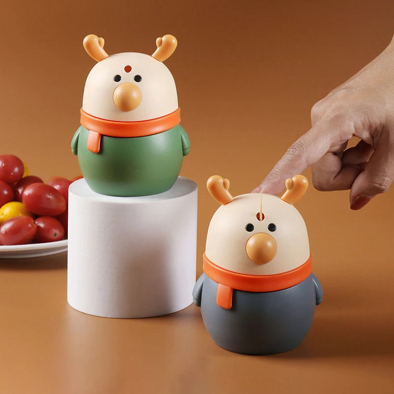 2022新款小鹿牙签盒按压式自动弹出创意卡通家用客厅便携式牙签筒