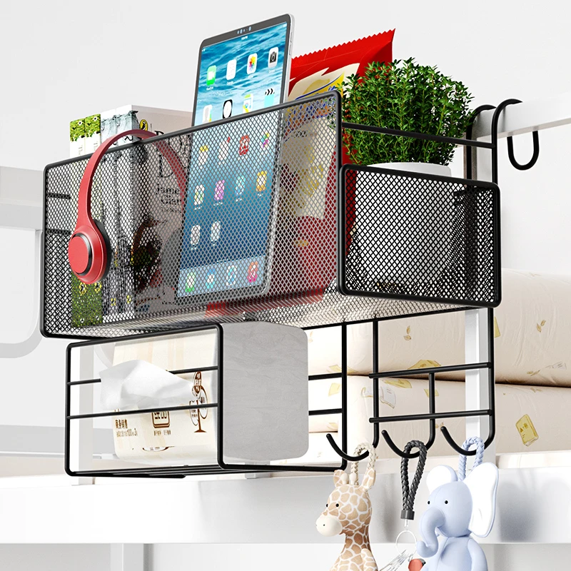 床头置物架学生储物神器悬挂床上挂篮寝室好物上铺床边零食收纳架