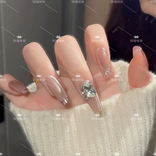 【许愿池有钻版】猫眼纯手工潮流时尚设计纯欲学生新年穿戴甲