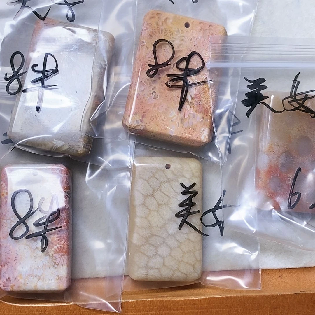 硅化玉珠宝半成品未镶嵌美*