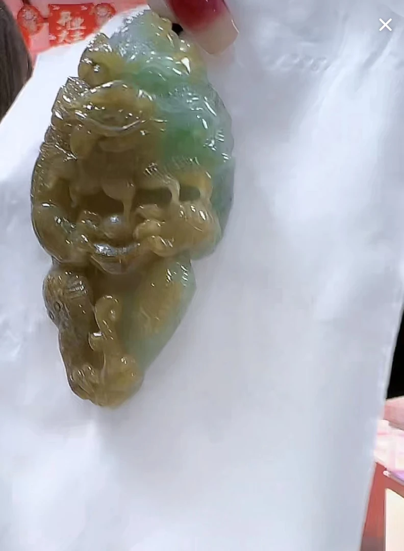 天然翡翠A货孤品吊坠123