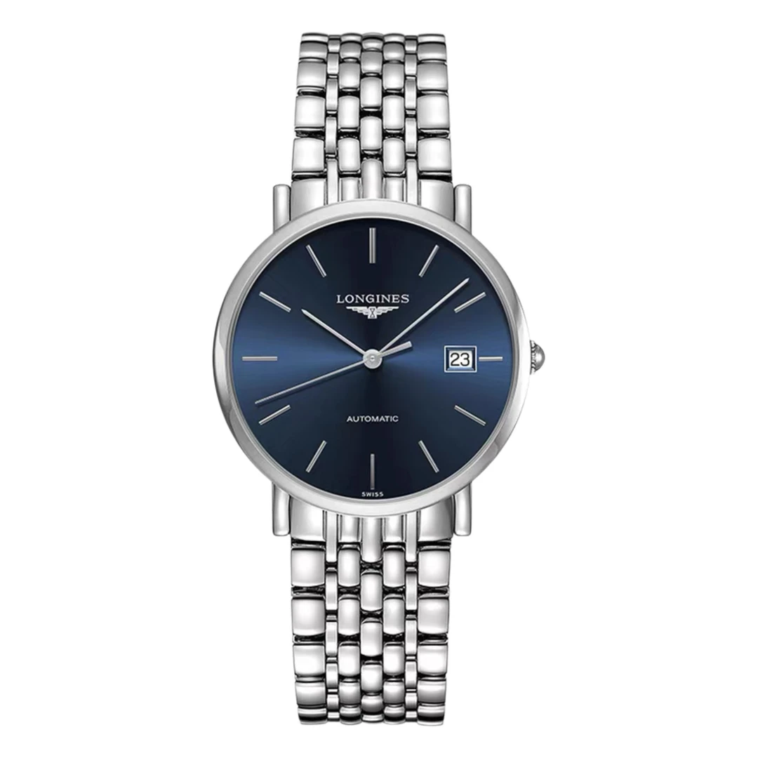 99新 Longines/浪琴 余/博雅810条钉蓝盘/公价15500/表径37/男士