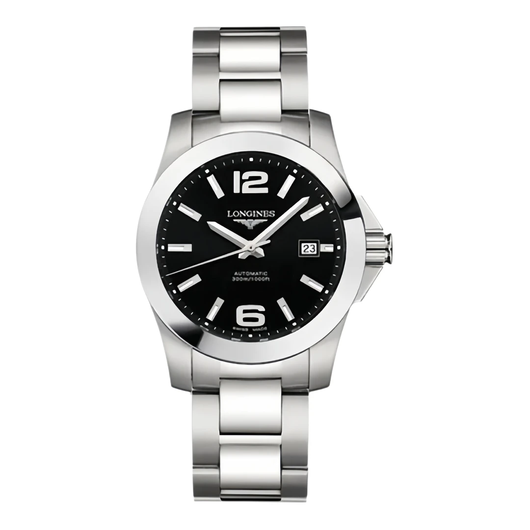 99新 Longines/浪琴 余/康卡斯676条钉数字黑/39mm/时尚