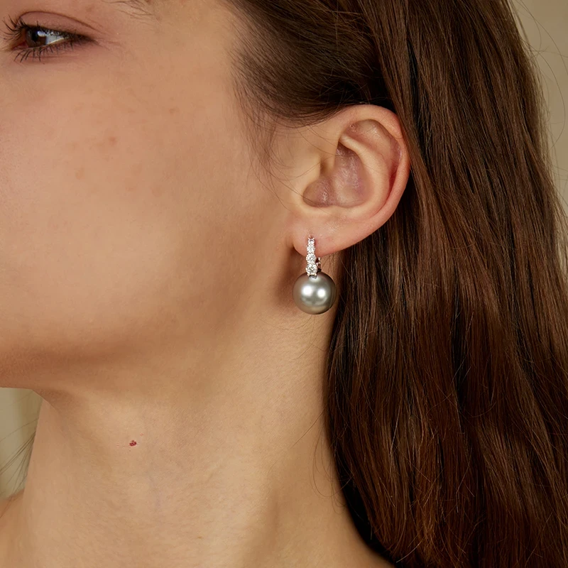 钛钢耳饰 小众排钻锆石高档轻奢法式耳钉2024年新款爆款耳扣耳环