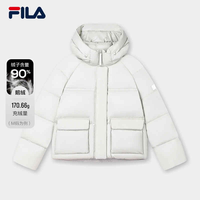 【90鹅绒】FILA斐乐女款新款羽绒服2024冬季保暖鹅绒F71W449903F