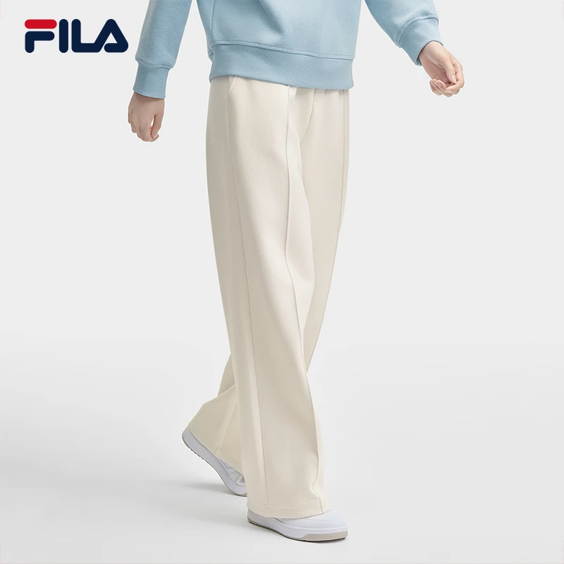 FILA斐乐长裤2024年冬季新款女宽松裤子百搭针织长裤F11W443608F