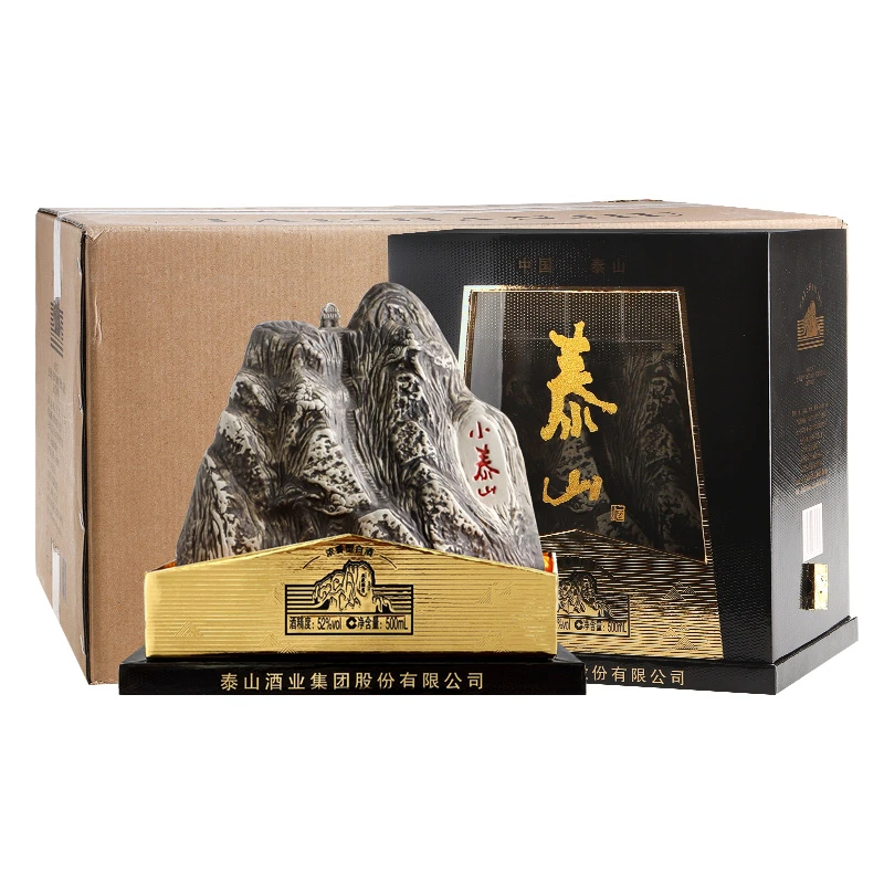 泰山泰山牌浓香型白酒小泰山 52度五岳独尊 礼盒装白酒52度500ml