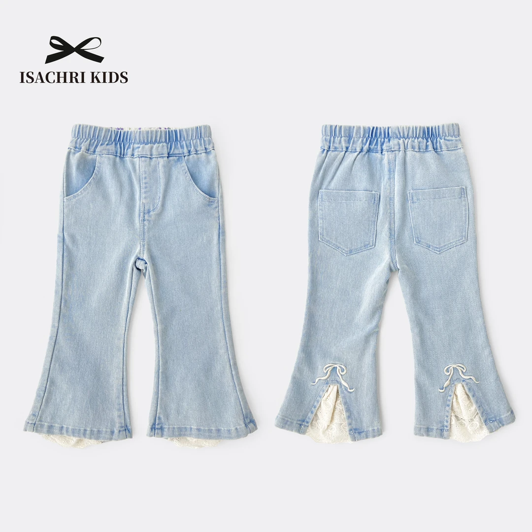 【1月14日反季清】背影杀手 长腿超软牛仔喇叭裤女童夏牛仔裤IS078