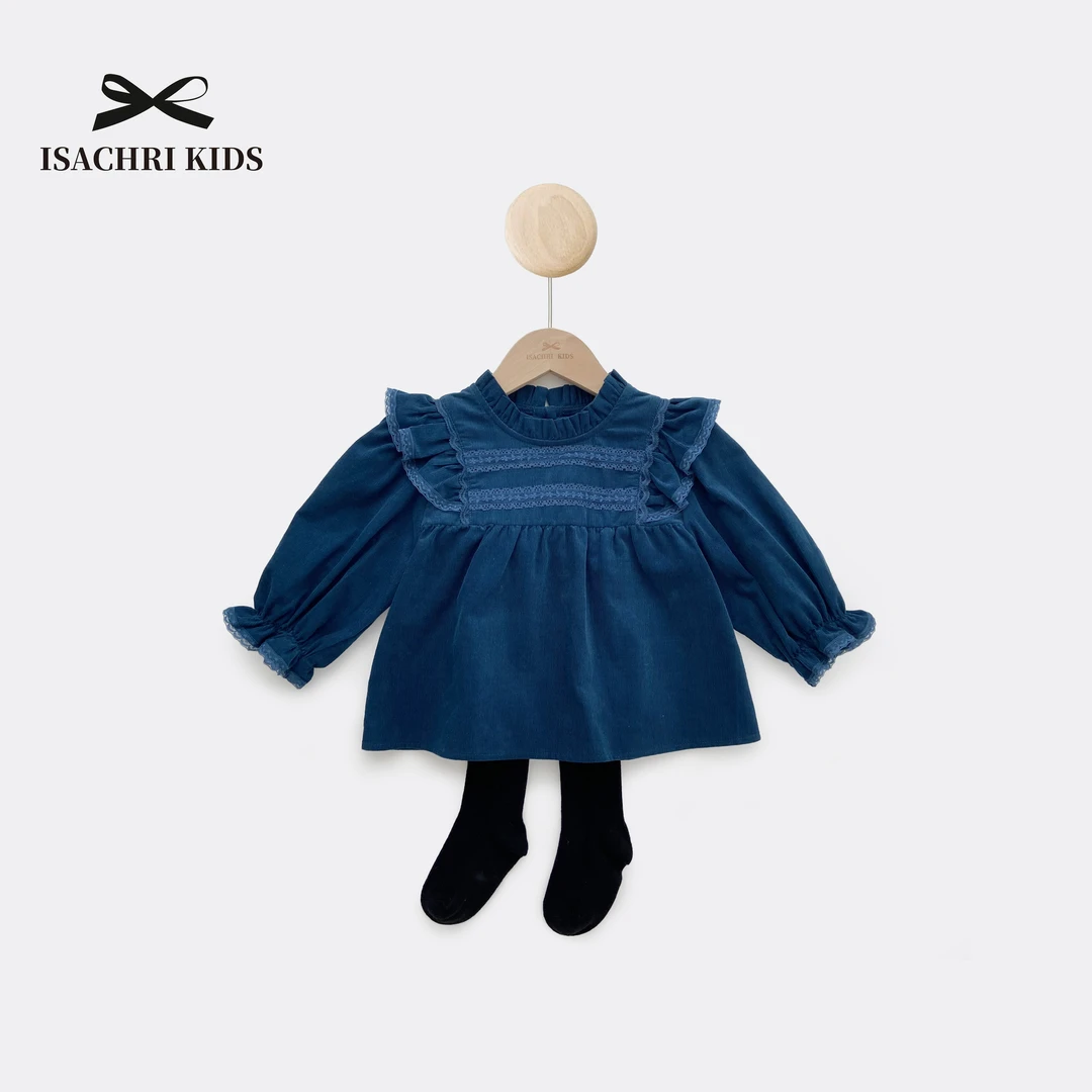 【现发】海洋之泪 高品质女儿童春秋冬款灯芯绒上衣娃娃衫 IC469