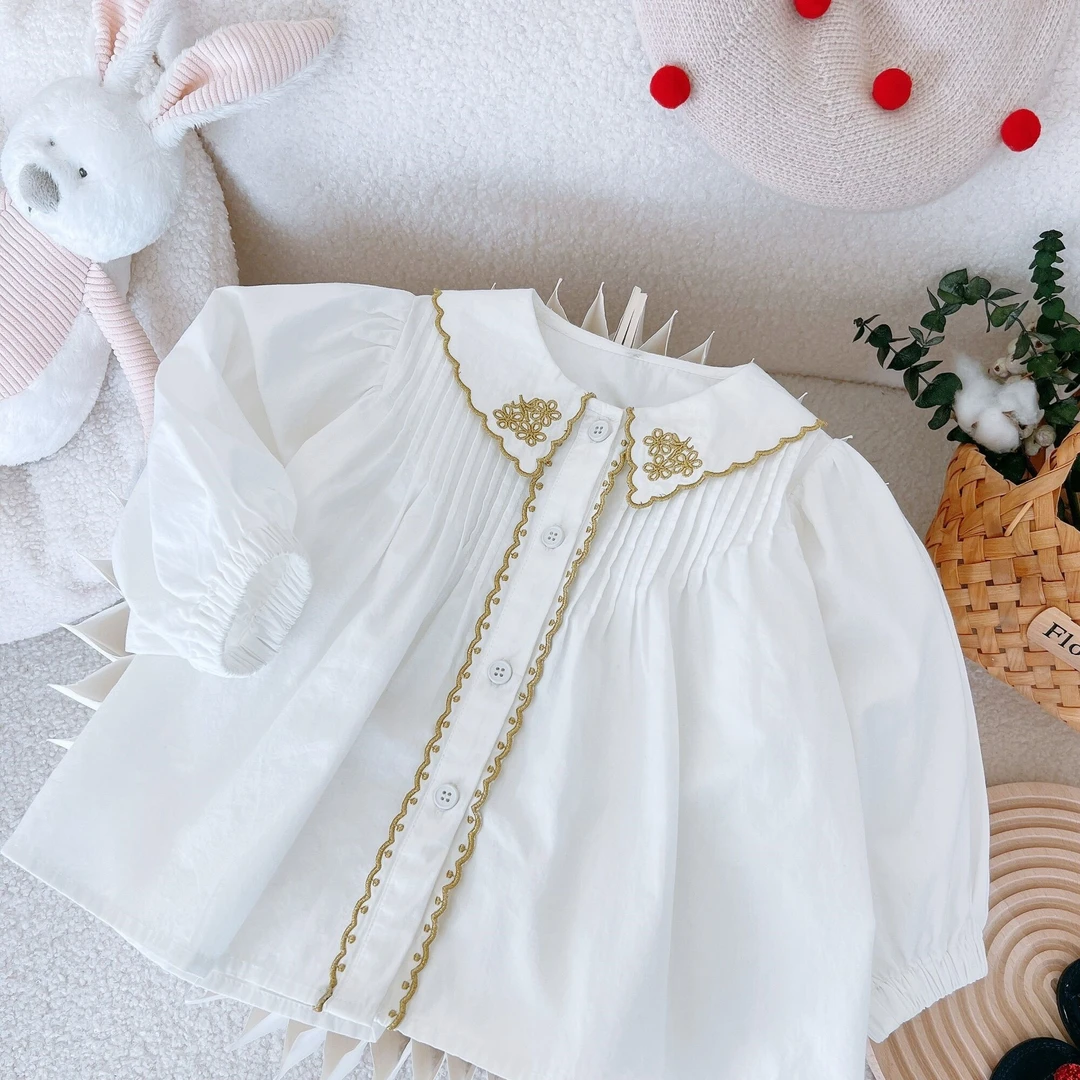 【1月14日反季清】罗拉日记 高品质童装女童衬衫新款宝宝衬衣 DD893