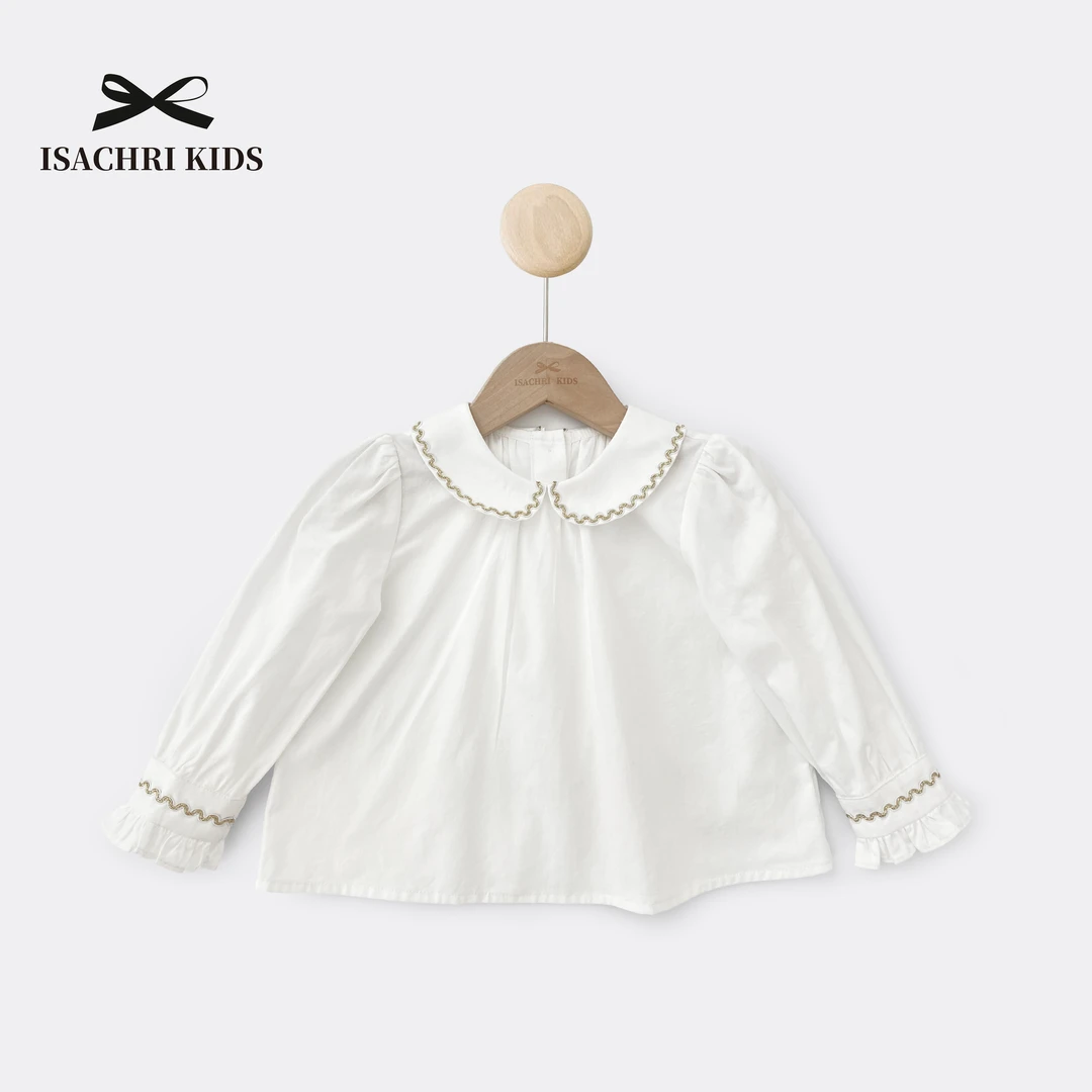 【1月14日反季清】流光白 精致娃娃衫纯棉纯色女宝春夏新款 IC882