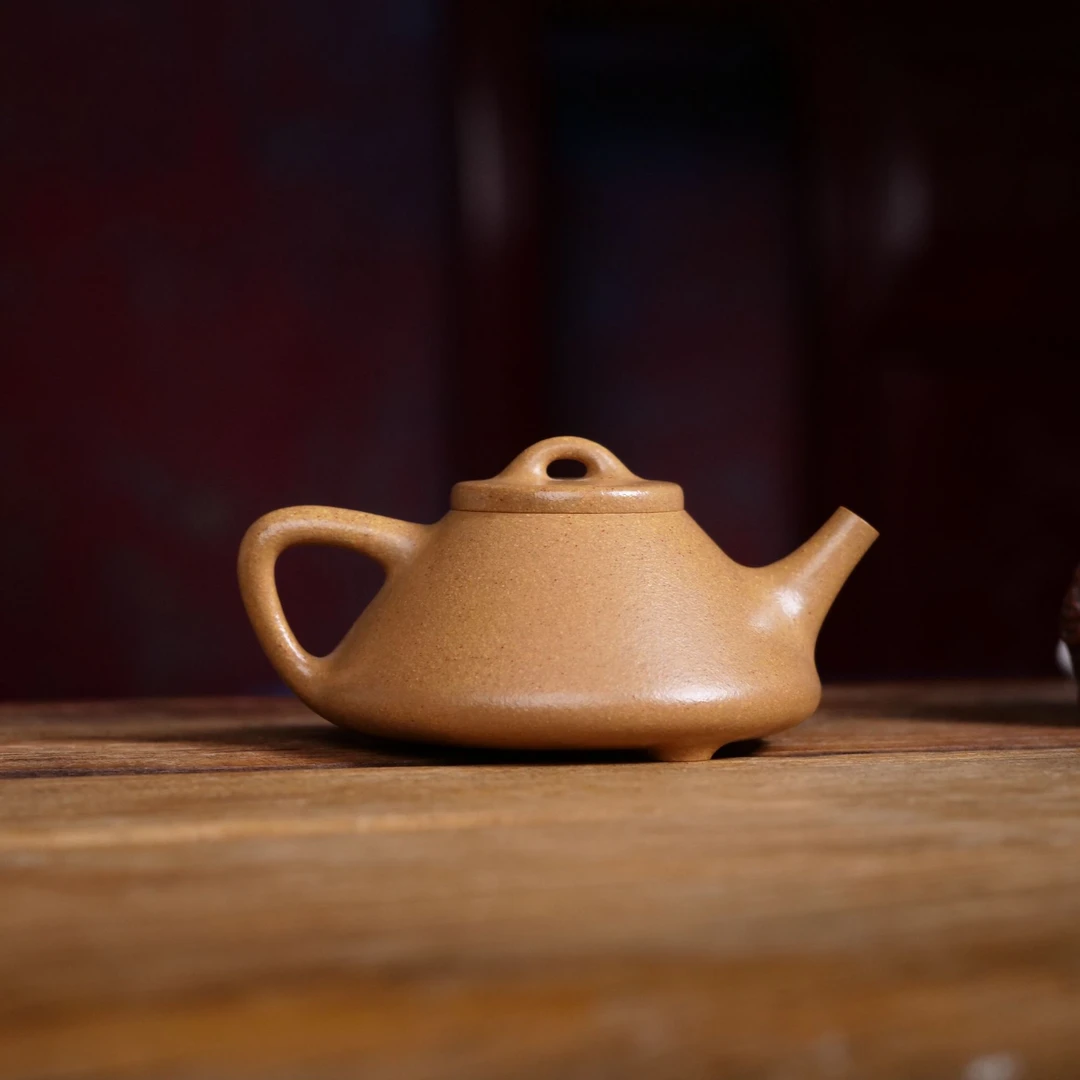 段泥子冶石瓢手工紫砂壶手工子冶石瓢原矿紫砂壶黄降坡子冶石瓢
