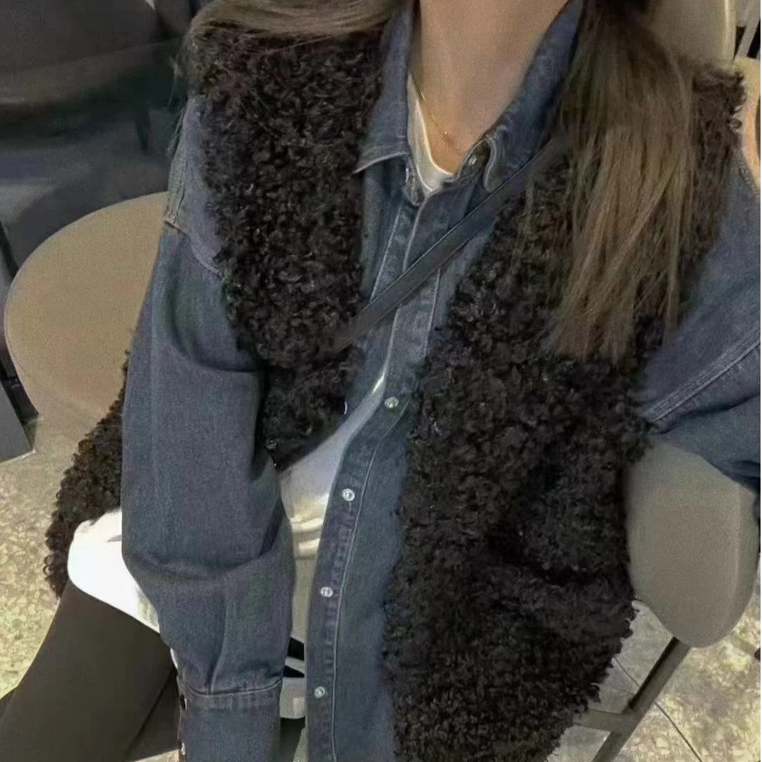 [DARUI]韩版坎肩马夹背心卷卷毛外搭马甲女-9822