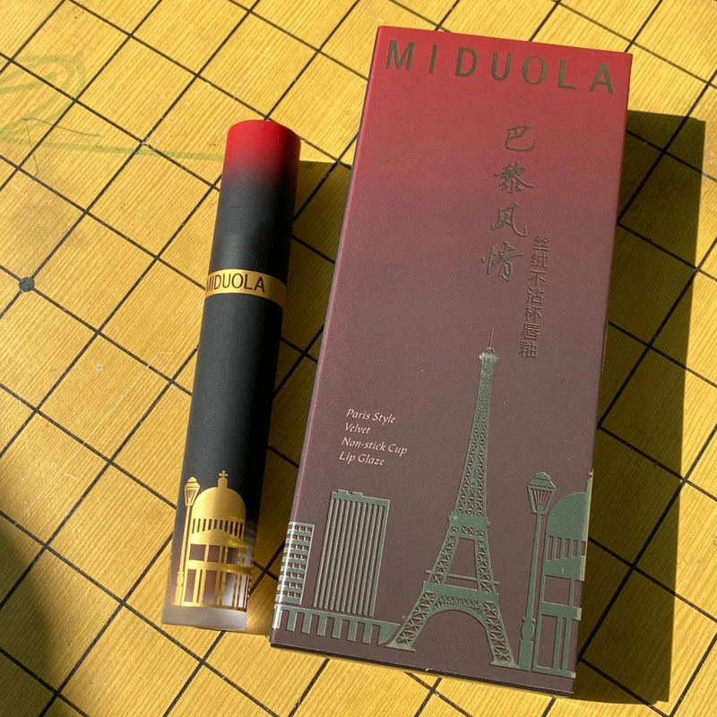 咪朵拉巴黎风情唇釉丝绒哑光不沾杯雾面唇釉