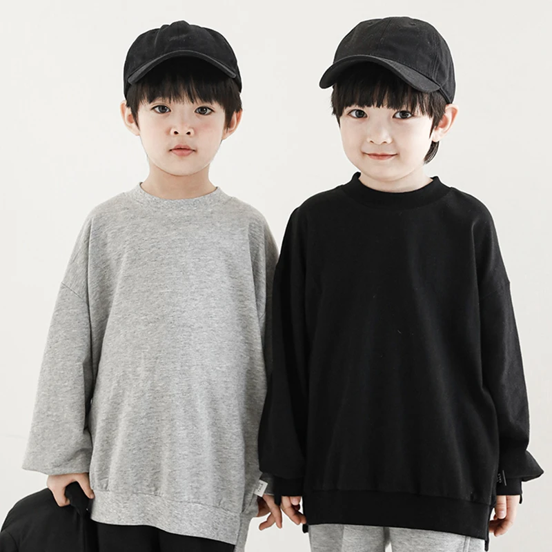 【2024清】oddtails 男童韩版印花长袖T恤春季中大童QG788