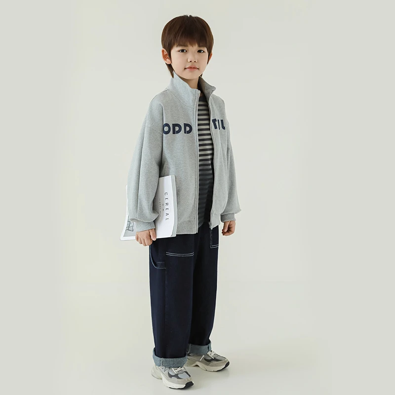 【2025清】oddtails儿童长袖男童时尚春季中大童秋冬立领QG2351