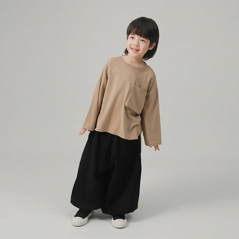 【2024清】oddtails 男童纯棉长袖T恤春秋新款中大童QG138