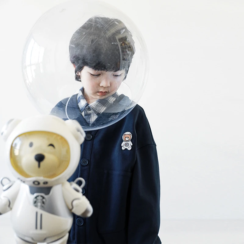 【2024清】oddtails男童时尚V领外套春秋款儿童夹克QG760