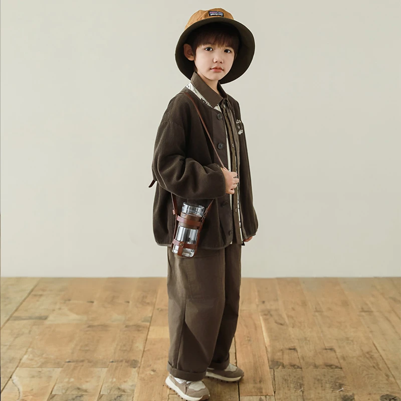 【2025清】oddtails儿童男童休闲百搭宽松加绒加厚中大童QG2393