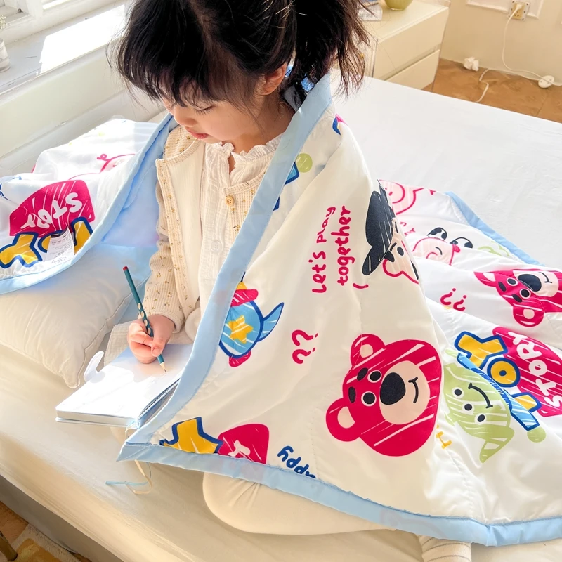正品迪士尼儿童被幼儿园新生儿亲肤薄款婴幼儿印花凉感空调被