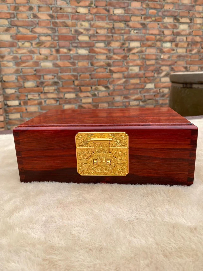 鎏金铜活首饰收纳盒实物拍摄