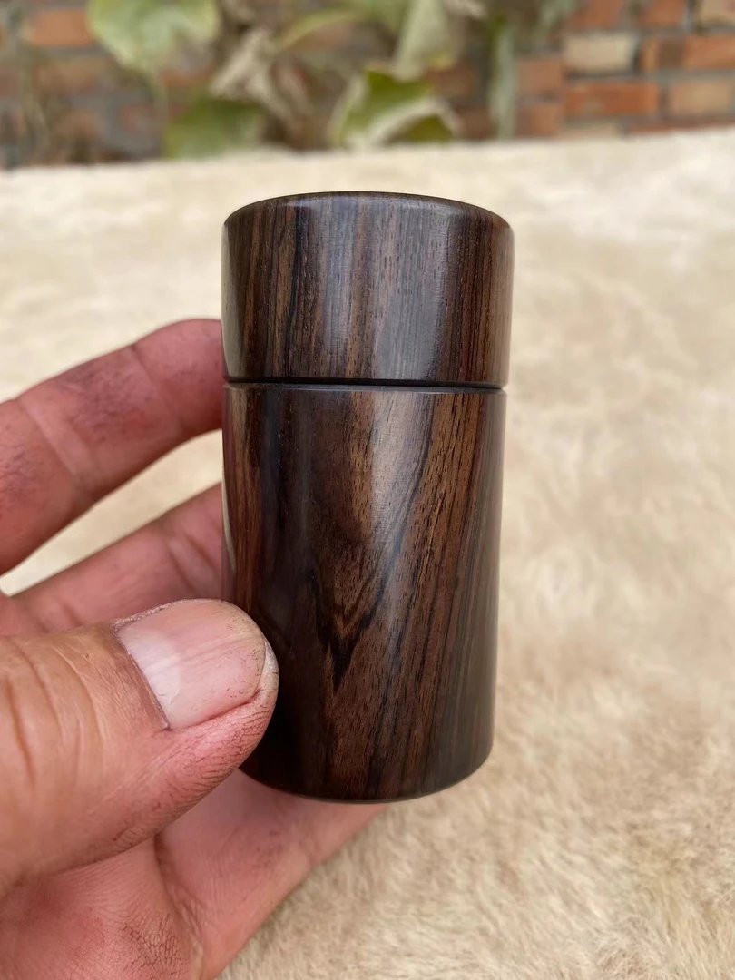 牙签筒便携式茶叶罐创意实木收纳盒出游必备