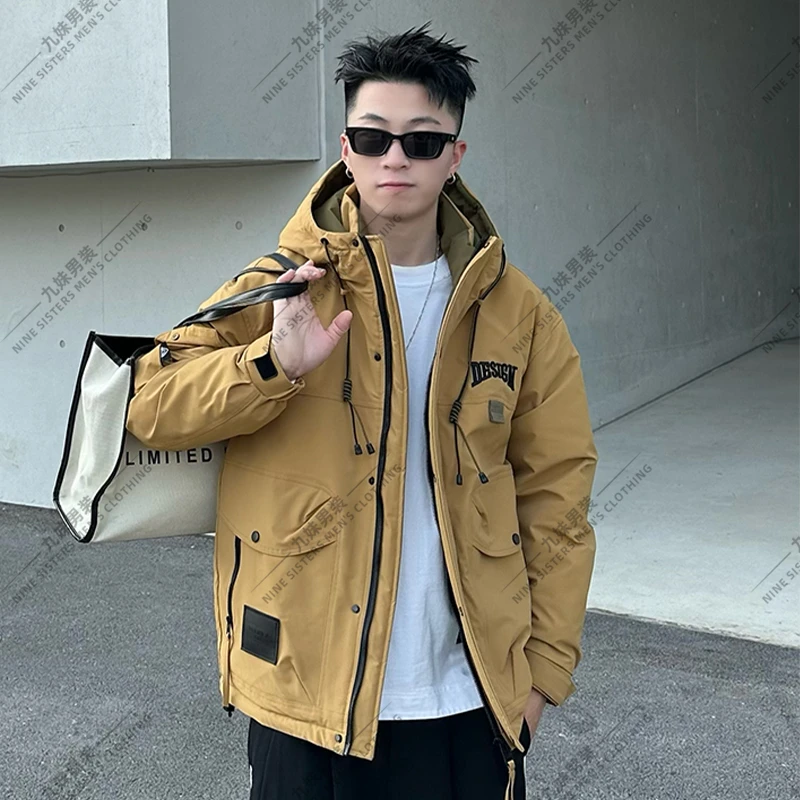 167-6802冬季羽绒服男士百搭时尚休闲保暖羽绒服潮流帅气修身外套