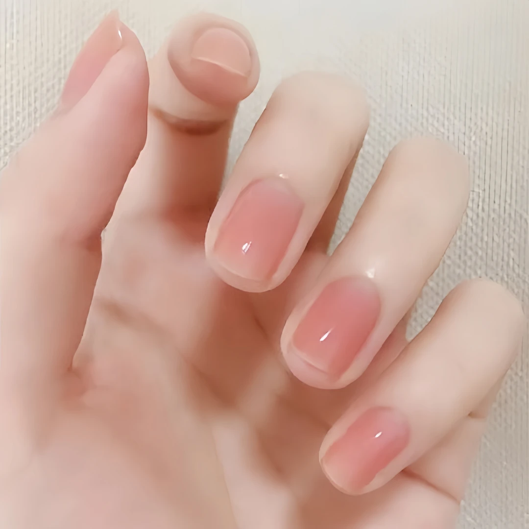 显白裸色免烤快干指甲油不可撕拉持久不掉色流行学生水蜜桃指甲油