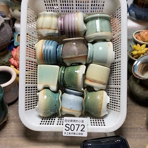 紫砂花盆072微瑕品口径2.5到4左右