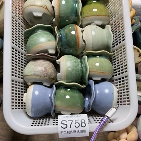 紫砂花盆758微瑕品口径3厘米左右