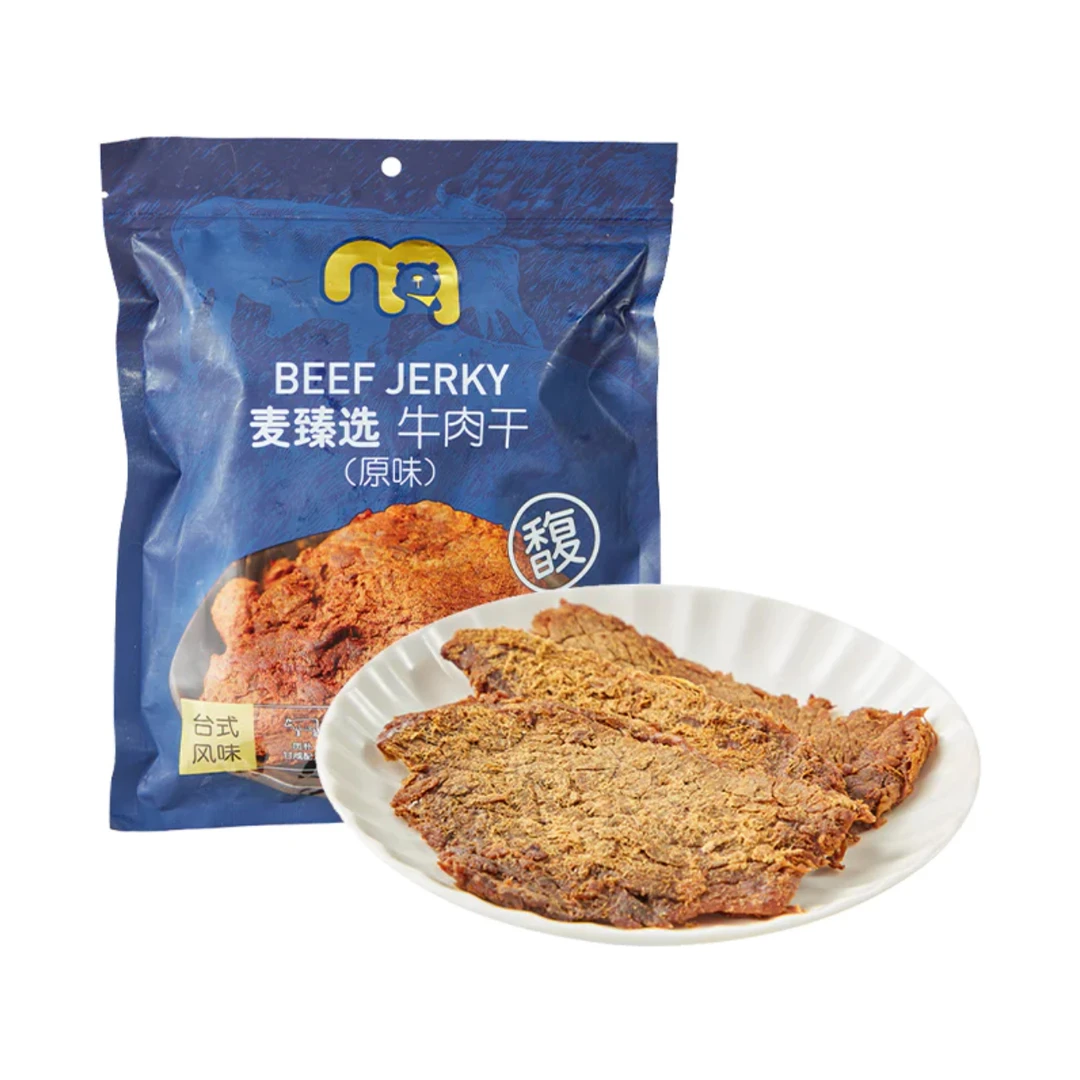 【麦德龙臻选】牛肉干原味300g休闲零食有嚼劲独立小包休闲零食