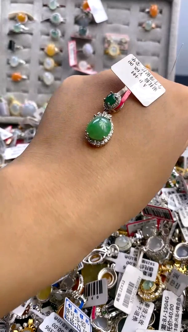 【闪购商品】翡翠戒指银S925镶嵌2222222227