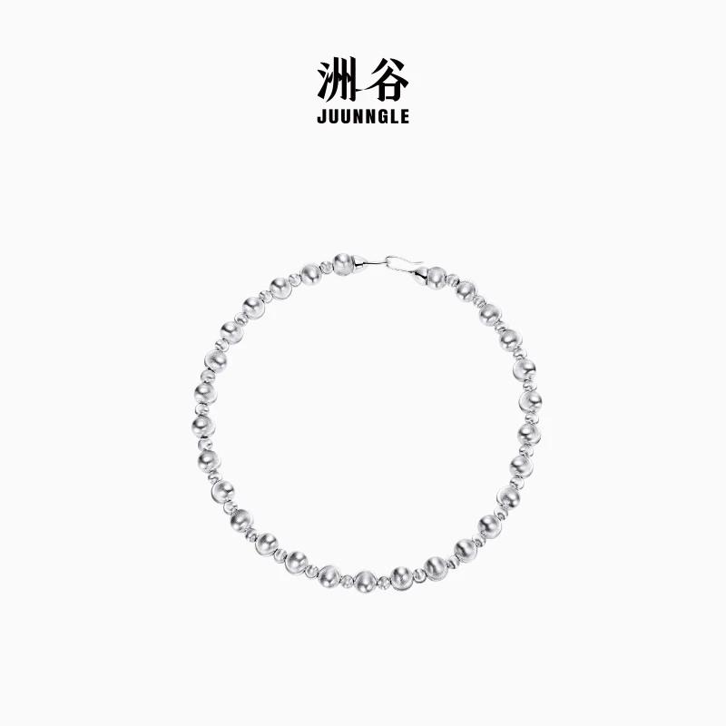 juunngle lab 非金属仿珍珠项链 鎏光车花精致女2024新款饰品礼物