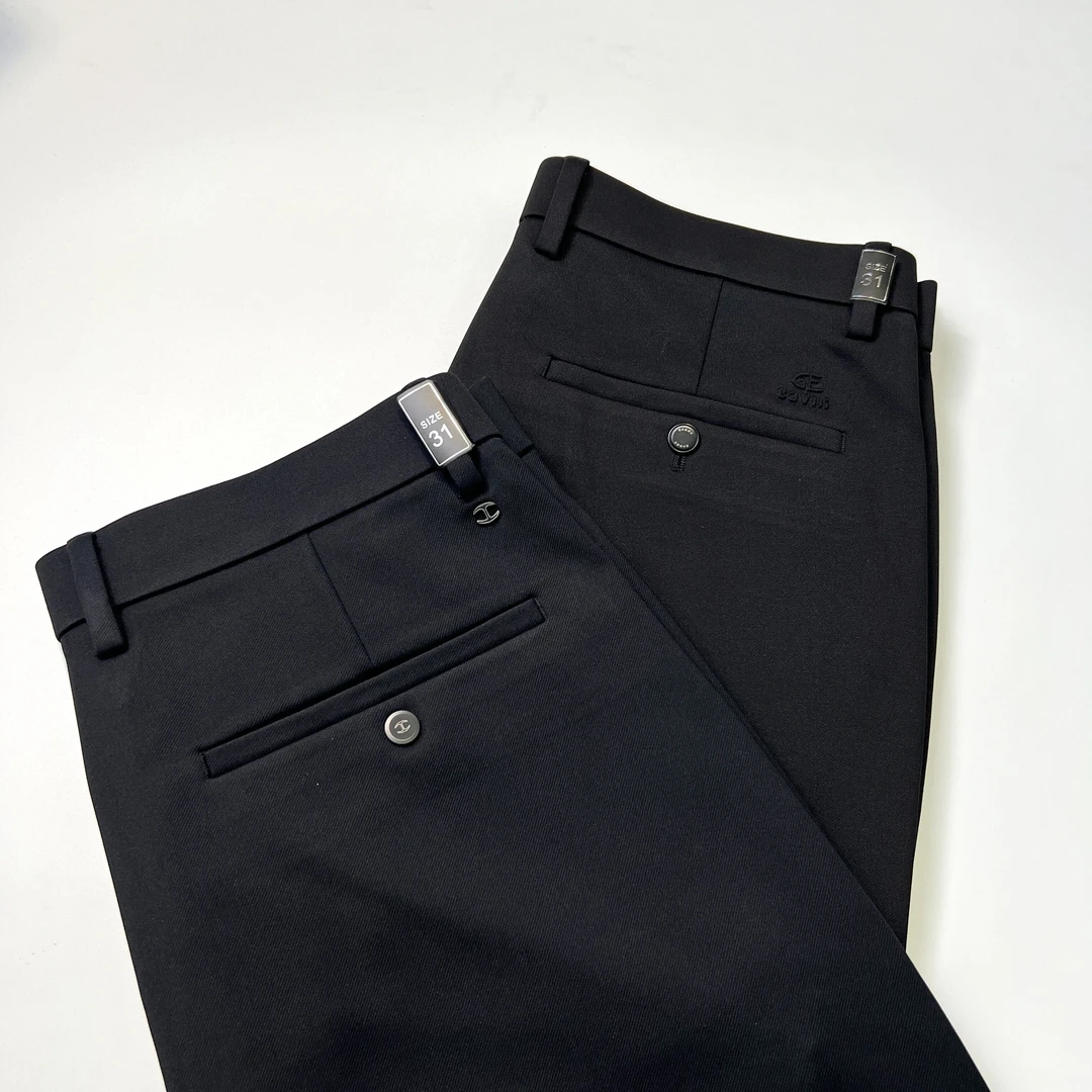 阿明男装 391秋冬休闲裤男直筒宽松弹力长裤中年商务抗皱免烫西裤