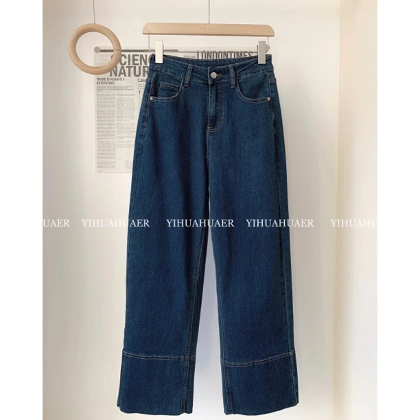 BHH-9359东大门韩版新款休闲韩系百搭显瘦复古牛仔裤