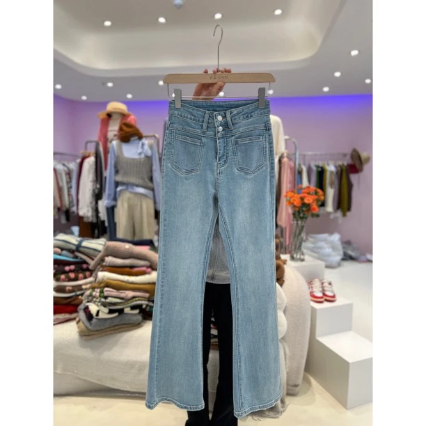 BHH-8251东大门韩版百搭显瘦设计感夏季牛仔裤