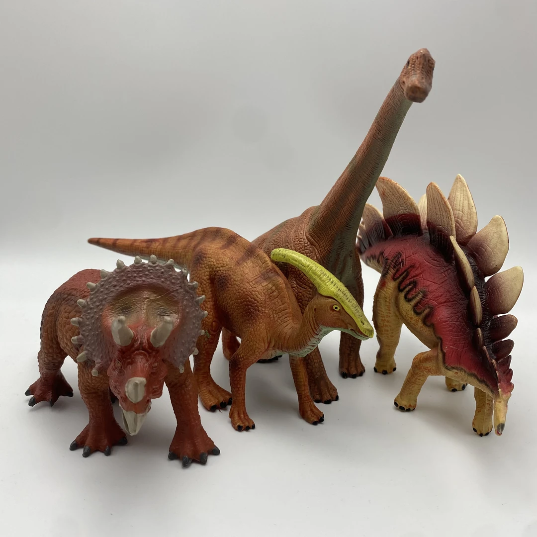 男女孩仿真动物认知三角龙剑龙恐龙模型套装PVC实心儿童生日礼物