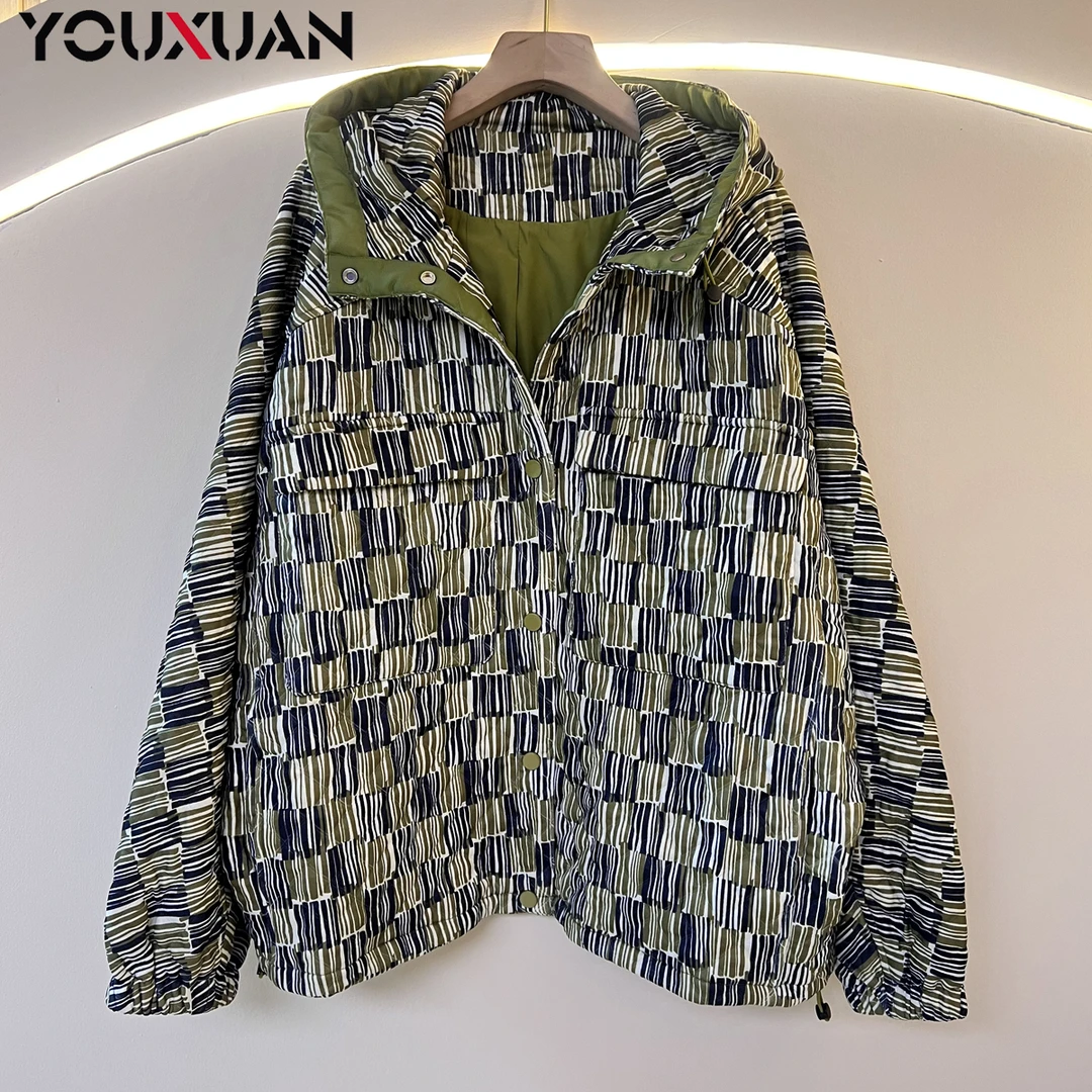 【设计师】2023女士秋冬时尚宽松休闲短款百搭二棉外套85028