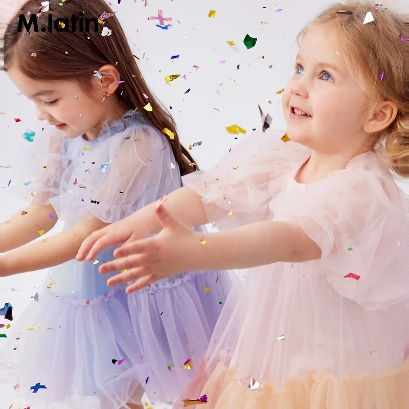 宝宝K1马拉丁童装儿童连衣裙夏女童小童撞色设计小房子感氛围裙