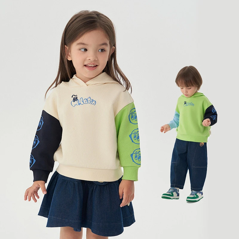 【春新款】K1马拉丁童卫衣2024春新款男小童时尚休闲可爱连帽卫衣