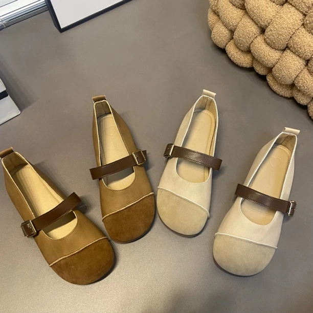 2024春秋复古女玛丽珍鞋奶奶鞋丑萌一脚蹬单鞋